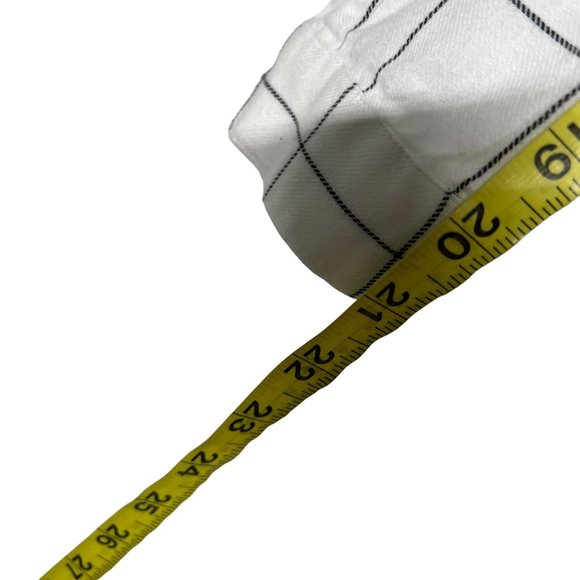 Joie Rangi Black White Windowpane Ruffle Long Sleeve Button Up Top Medium - Picture 8 of 9